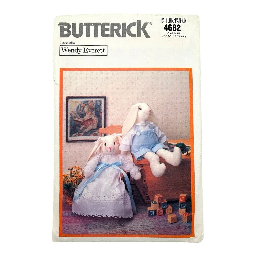 Vintage 1990 Butterick Sewing Pattern Wendy Everett Victorian Rabbits 20